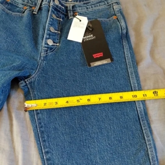 Levi's Wedgie Utility Straight Leg Jeans Denim Pants Middle Sister Carpe… - Picture 7 of 12